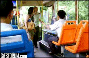 Bus Driver kicks passenger