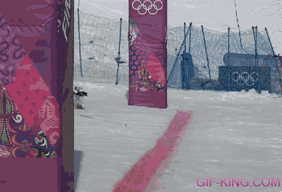 Sochi Olympic Ski Race At The Finish Line