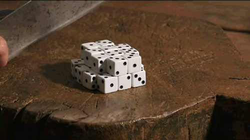 cutting dice