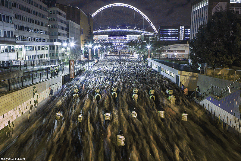 People Leaving Wembley