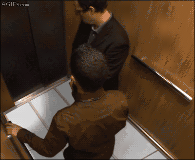 Elevator screen floor prank