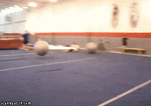 Double Exercise Ball Flip