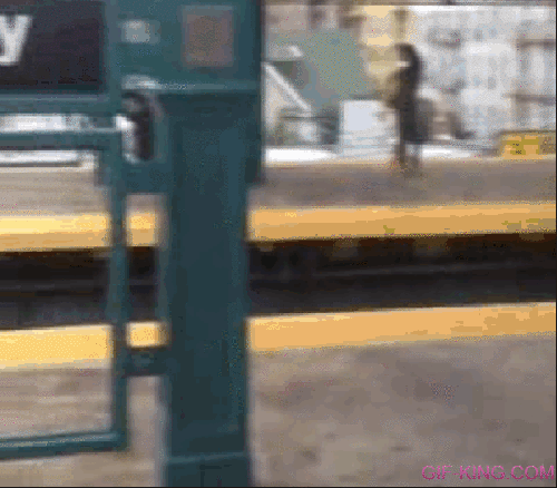 Subway Door Kiss