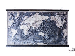 framed world map