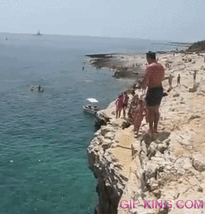 Suicidal cliff jumping