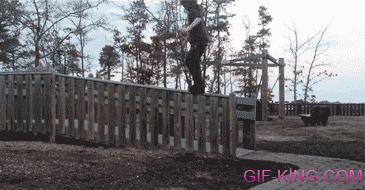 Front Flip Off of Fence Fail