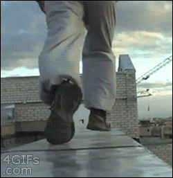 Parkour rooftop dangerous flip