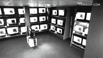 Thief Cleverly Steals a Thin Television