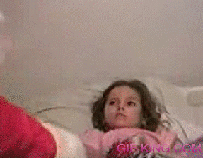 Little Girl Santa Wake Up Reaction