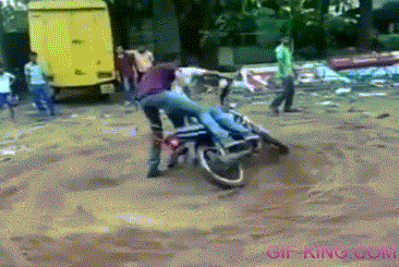 Funny people bike stunt