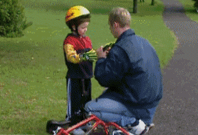 Big Train - Simon Pegg vs. kid on bike