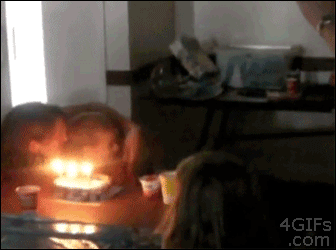 birthday candles with balloon
