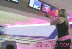 woman bowling fail