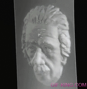 Optical Illusion With An Einstein Mask