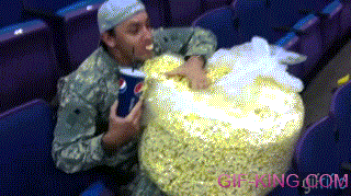Maurice Moss Eating Popcorn