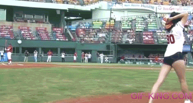 Girl Throws Spectacular Pitch