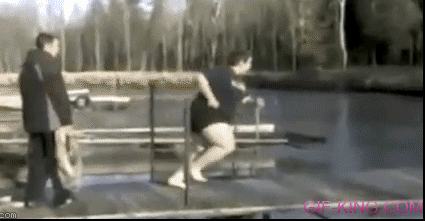 Fat Man Jumping Fail