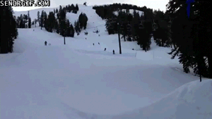 ski jump fail