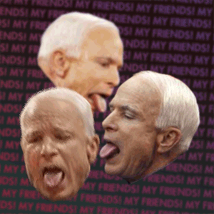 John McCain Licking