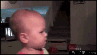 Baby's Reaction to TV Touching