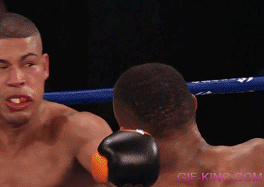 slow motion boxing punch