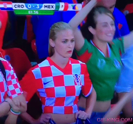 Croatian Supporter and Mexican Supporter