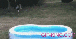 Kid pool jump fail