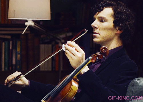 Sherlock and his violin