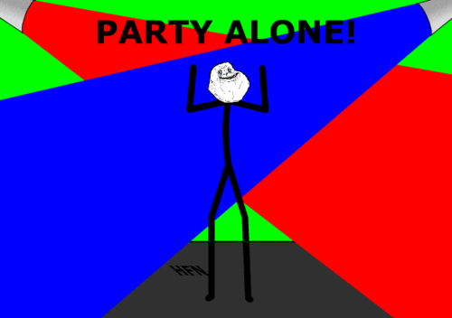 party alone