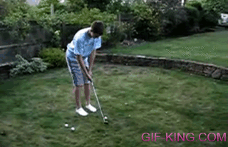 Kid Hits Golf Ball Off Ankle
