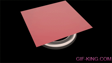 3D Representation Of A Sheet Sliding Through A Hole