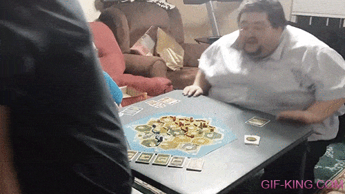 Angry Fat Guy Breaks Table