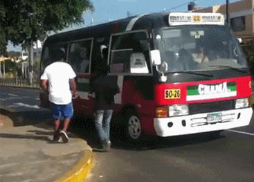 Bus prank fail