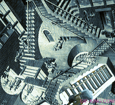 Falls in Escher Escalator