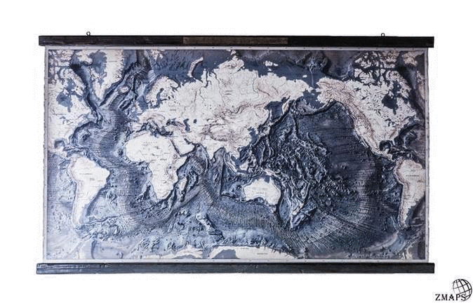 framed world map