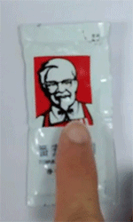 KFC Colonel Spewing Ketchup Blood From Eyes