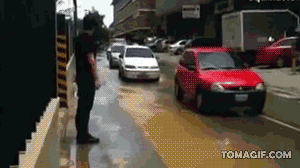 Taking Taxi to Cross a Puddle Prank
