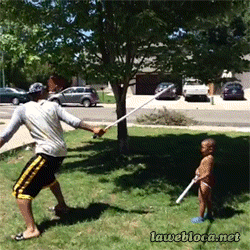 Adult Leg Sweeps Little Kid